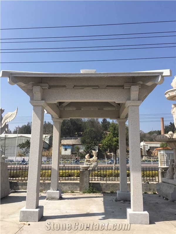 White Marble Pavilions Garden Gazebo Sculptured Gazebo Outdoor Gazebo