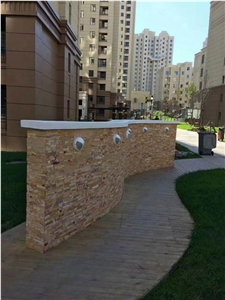 Yellow Rusty Slate Veneer Multicolor Gery Slate Wall Cladding Yellow Rusty Slate Veneer Multicolor Gery Slate Wall Cladding