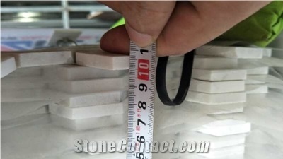 Carrara White Marble Hexagon Mosaic Tile Natural Decorative Stone