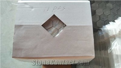 Carrara White Marble Hexagon Mosaic Tile Natural Decorative Stone