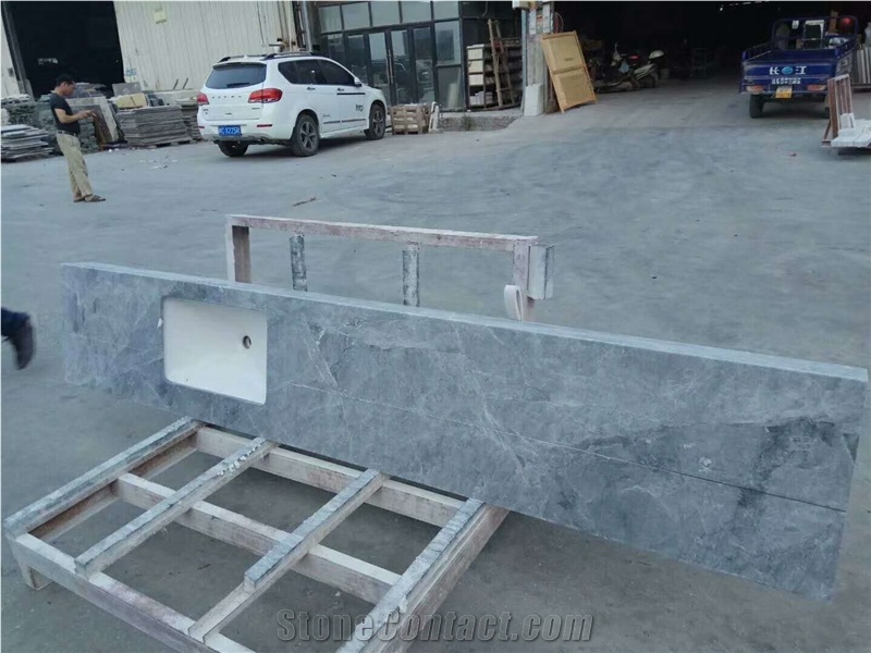 China New Dark Grey Marble Stone Slab Wall Tiles Floor Tiles
