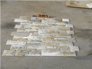 Chinese Natural Split Wooden Yellow Slate Culture Stone Wall Cladding Chinese Natural Split Wooden Yellow Slate Culture Stone Wall Cladding