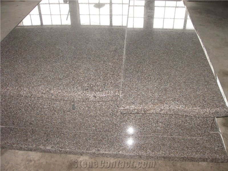 G361 Wulian Red Flower Granite Tombstone Lower Price Than G664