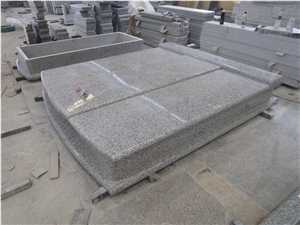 Grey Material Mountain Pink G623 Granite Double Tombstone