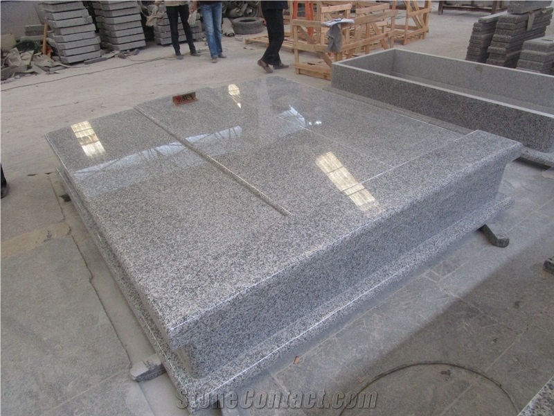 Grey Material Mountain Pink G623 Granite Double Tombstone