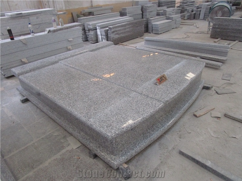 Grey Material Mountain Pink G623 Granite Double Tombstone