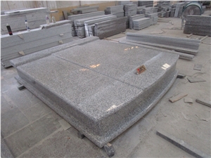 Grey Material Mountain Pink G623 Granite Double Tombstone