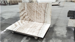 Natural Bookmatch Stone Wooden Ice Onyx