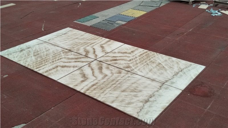 Natural Bookmatch Stone Wooden Ice Onyx
