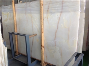 Natural Stone White Onyx Slab Luxury Decorative Stone