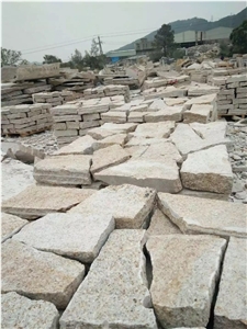 Rusty Yellow G682 Granite Natural Split Random Crazy Pavers Flagstone
