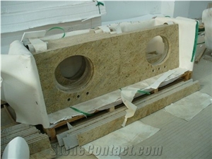 Kashmir Gold Granite Prefab Vanity Tops