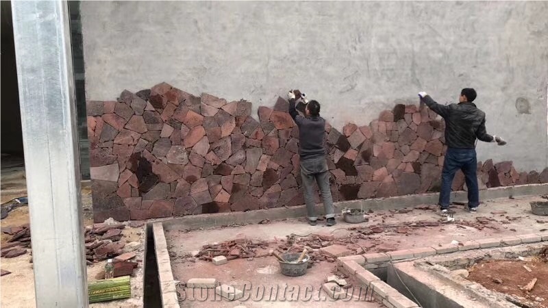 Red Lava Stone Building Stone