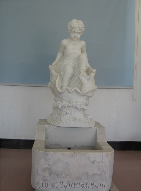 White Marble Human Sculpture