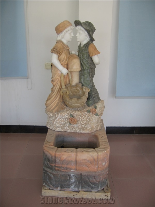 White Marble Human Sculpture