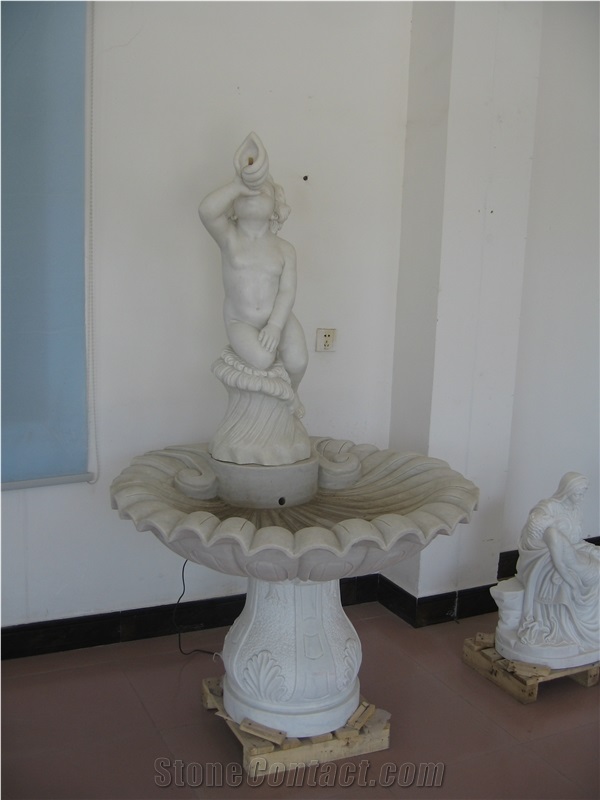 White Marble Human Sculpture