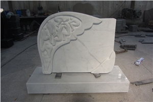 White Marble Tombstone