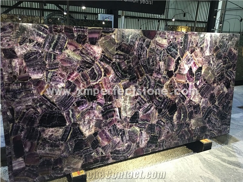 Amethyst Gemstone Slabs,Purple Semi Precious Stone Panels Slabs/Tiles