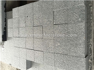 G654 Granite Cobble,Cube Stone 10x10cm