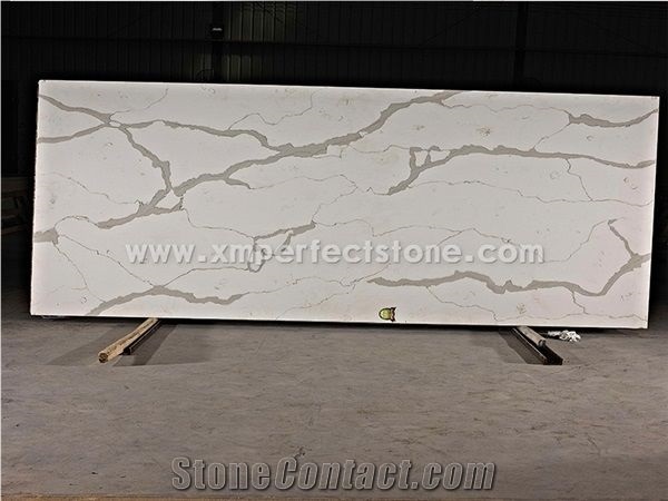 Quartz Vanity Top,Kicthen Top/Calacatta Quartz Slab