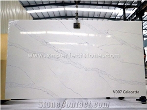 Quartz Vanity Top,Kicthen Top/Calacatta Quartz Slab