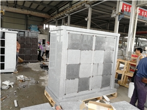 G633 Gray Granite Columbarium With Gray Shutter And Rosettes