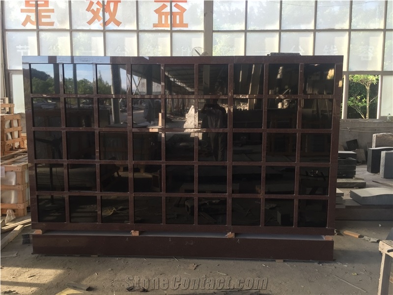Imperial Carmine Columbarium with Black Shutter Indoor Columbarium