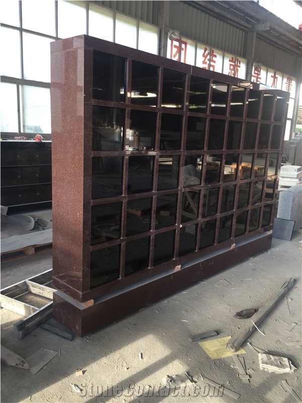 Imperial Carmine Columbarium with Black Shutter Indoor Columbarium