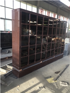 Imperial Carmine Columbarium with Black Shutter Indoor Columbarium