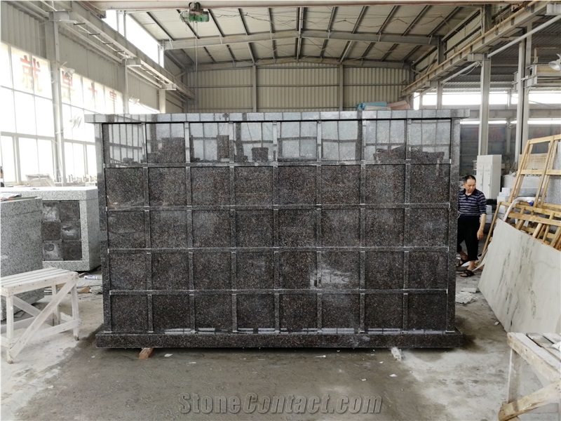 India Mahogany Granite 80 Niche Columbaria