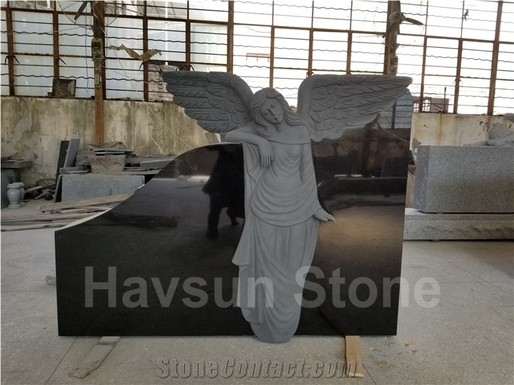 Custom Design Engraved Angel Tombstones/Monuments