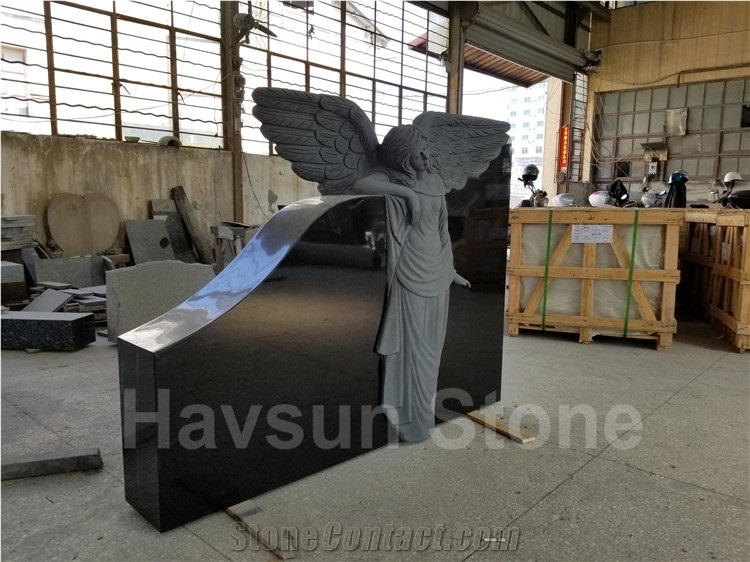 Custom Design Engraved Angel Tombstones/Monuments