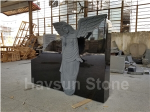 Custom Design Engraved Angel Tombstones/Monuments