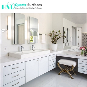 Artificial Pure White Quartz Stone Countertop