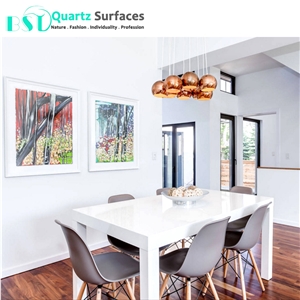 Artificial Pure White Quartz Stone Countertop