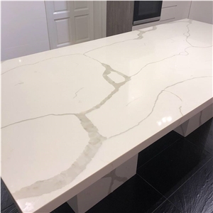 China Quartz Stone Wholesale Calcutta Gold Countertop Material