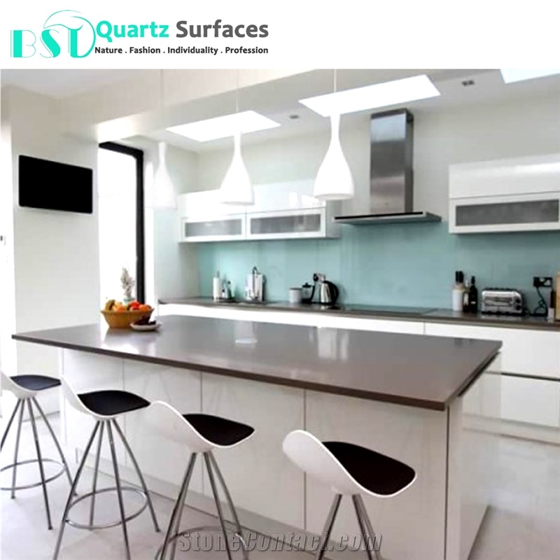 Chinese Heat Resistant Cheap Grey Quartz Countertops