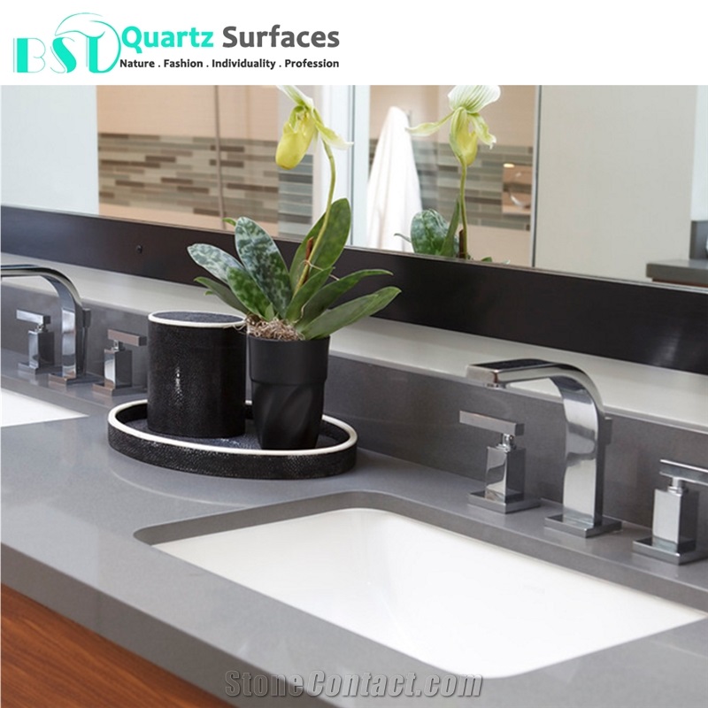 Chinese Heat Resistant Cheap Grey Quartz Countertops