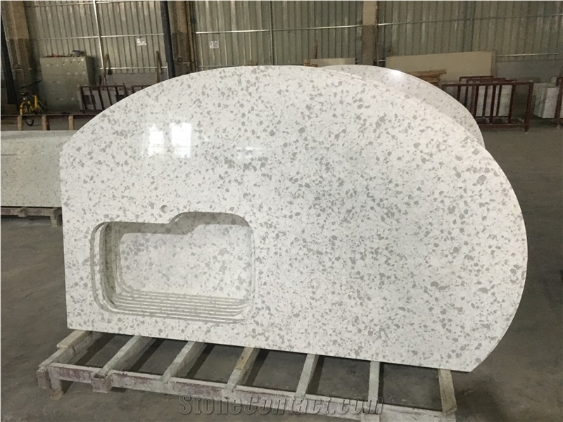 Man-Made Quartz Stone Pre-Fabricated Quartz Stone for Kicthen Tops