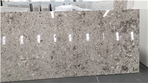 White Marble Like Quartz Stone Slab Quartz Sheet in Guangdong