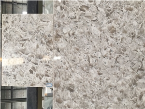 White Marble Like Quartz Stone Slab Quartz Sheet in Guangdong