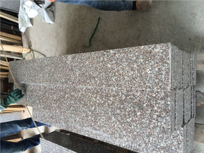 G664 Staircase 100-160x33/30/15x3/2cm Polished, 1 Long Edge Full Bullnosed