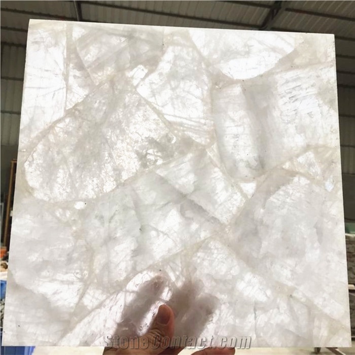 Backlit Pink Quartzite Stone Slabs, Pink Agate Gemstone Semiprecious