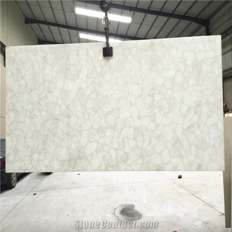 Backlit Pure White Agate Jade Stone Slabs,White Semiprecious Jasper Stone Slab