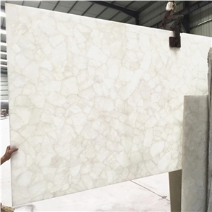 Backlit Pure White Agate Jade Stone Slabs,White Semiprecious Jasper Stone Slab