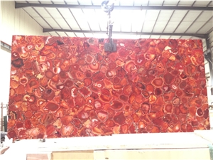 Cheapest Gemstone Red Semiprecious Stone Slab,Red Agate Stone