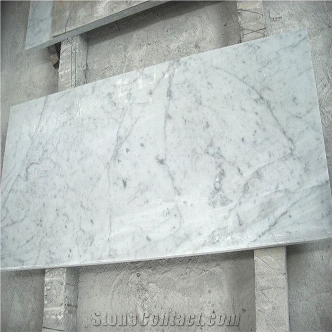 Italian Bianco Carrara Venato Marble Slabs White Marble with Grey Vein
