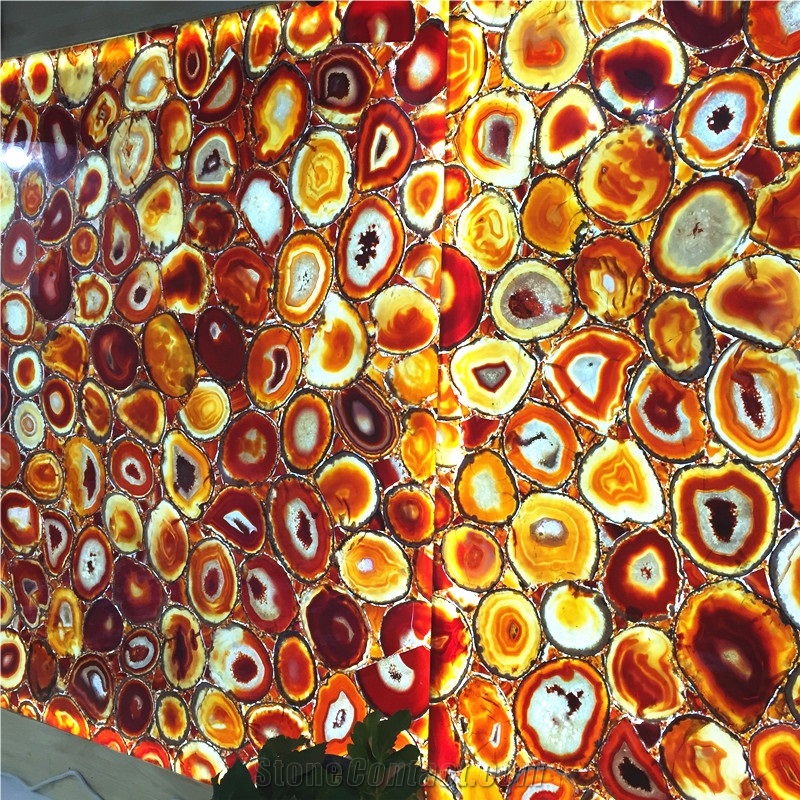 Nature Stone Red Color Semi Precious Stone ,For Wall Panel& Wall Background