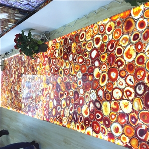 Nature Stone Red Color Semi Precious Stone ,For Wall Panel& Wall Background