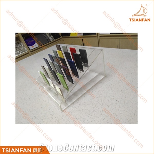 Clear Acrylic Quartz Sample Display Stand
